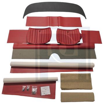 Volvo Bekleding P1800 Jensen achter complete set rood 301-17 beschikbaar voor biedingen