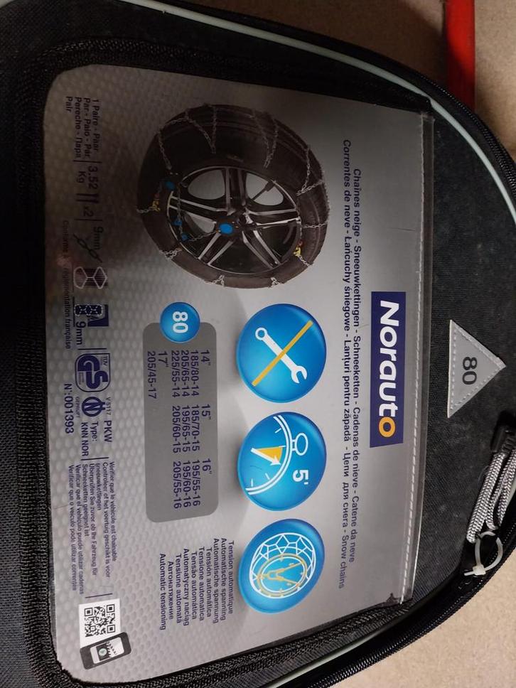 Te koop: Sneeuwkettingen Norauto 80 – nieuw in verpakking, Auto diversen, Sneeuwkettingen, Nieuw, Ophalen
