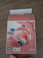 Hoofdtelefoon kat roze met oortjes en lichtjes, Ophalen, Gebruikt, Meisje