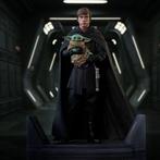 star wars The Mandalorian 1/7 Luke Skywalker & Grogu 25 cm, Verzenden, Nieuw, Beeldje of Buste