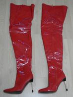 Overknee Lies Laarzen Rood Lak PVC Maat 42, Kleding | Dames, Hoge laarzen, Ophalen of Verzenden, Zo goed als nieuw, Rood