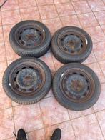 4 pneus goodyear 4 saisons 195 55 16 + jantes tôle, Ophalen, Gebruikt