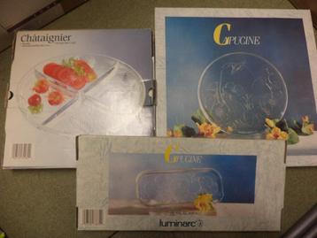 Plateaux en verre LUMINARC : nouveaux, Neuf, Uni, Enlèvement ou Envoi, Verre