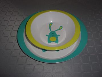 Set van 2 kinder bordjes., Enlèvement ou Envoi, Comme neuf, Autres types