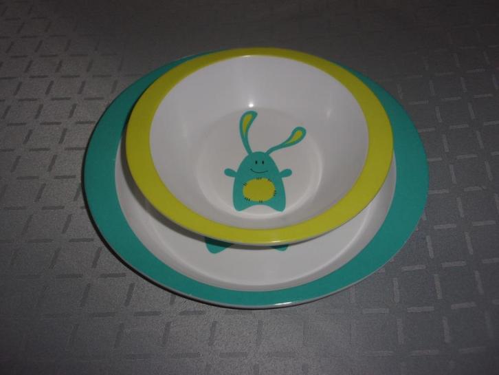 Set van 2 kinder bordjes., Huis en Inrichting, Keuken | Tupperware, Zo goed als nieuw, Overige typen, Ophalen of Verzenden