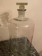 Oude, glazen, grote laboratorium fles/ dame jeanne van  10L, Enlèvement ou Envoi, Utilisé