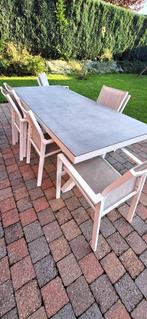 Table et chaises de terrasse, Jardin & Terrasse, Enlèvement, Comme neuf, Rectangulaire, Aluminium