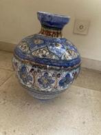 blauwe vaas, Ophalen, Zo goed als nieuw, Blauw, Aardewerk of Porselein