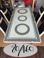 Table de salle à manger avec 6 chaises 80/160, Maison & Meubles, Tables | Tables à manger, 150 à 200 cm, Cinq personnes ou plus