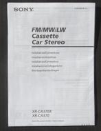 Mode d'emploi SONY CASSETTE CAR STEREO SONY XR-CA370/X incl., Simple, Envoi, Sony