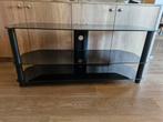 Tv meubel in zwart glas, Ophalen, Zo goed als nieuw, Glas