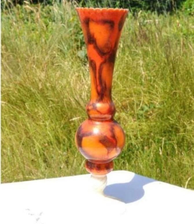 vase sur pied verre multi couche, Antiquités & Art, Antiquités | Vases, Enlèvement ou Envoi