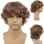 Stoere mannenpruik met grove losse krullen model Robby, Envoi, Neuf