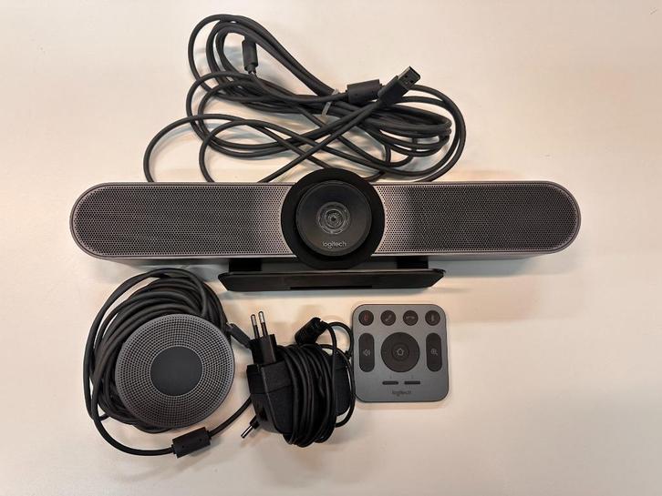 Logitech Meetup, Computers en Software, Webcams, Gebruikt, Bedraad, MacOS, Windows, Zoomfunctie, Microfoon, Ophalen of Verzenden