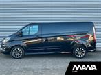 Ford Transit Custom 320 2.0TDCI 185PK L2H1 Sport Automaat LE, Auto's, 4 cilinders, Zwart, Leder, Bedrijf