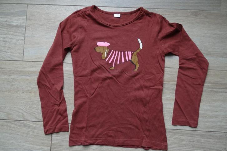 Bordeaux rode longsleeve hond maat 122 / 128, Enfants & Bébés, Vêtements enfant | Taille 122, Utilisé, Fille, Chemise ou À manches longues