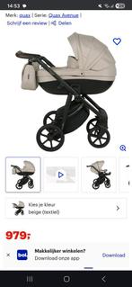 Quax avenue leder wit, Kinderen en Baby's, Kinderwagens en Combinaties, Verstelbare duwstang, Zo goed als nieuw, Ophalen, Kinderwagen