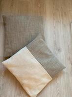 Decoratie kussens beige - taupe, Ophalen, Zo goed als nieuw, Beige