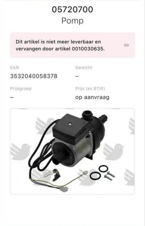 05720700 BULEX ISOMAX/ISOFAST/ISOTWIN VERWARMINGSPOMP Nieuw, Verzamelen, Overige Verzamelen, Nieuw, Ophalen of Verzenden
