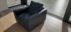 Natuzzi éénzit zwart leder, Huis en Inrichting, Ophalen, Gebruikt, Eenpersoons, Leer