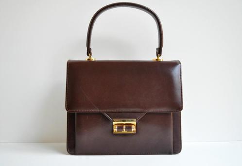 vintage handtas patent lolise, Handtassen en Accessoires, Tassen | Damestassen, Zo goed als nieuw, Handtas, Bruin, Ophalen of Verzenden