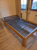 Lit 120cm Auping avec sommier électrique, Une personne, Brun, Enlèvement, Utilisé