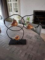 Moderne glazen vogel sculptuur –  metalen standaard, Verzamelen, Ophalen of Verzenden