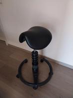 Swopper Aeris selle cuir, Comme neuf, Noir, Tabouret de bureau, Ergonomique