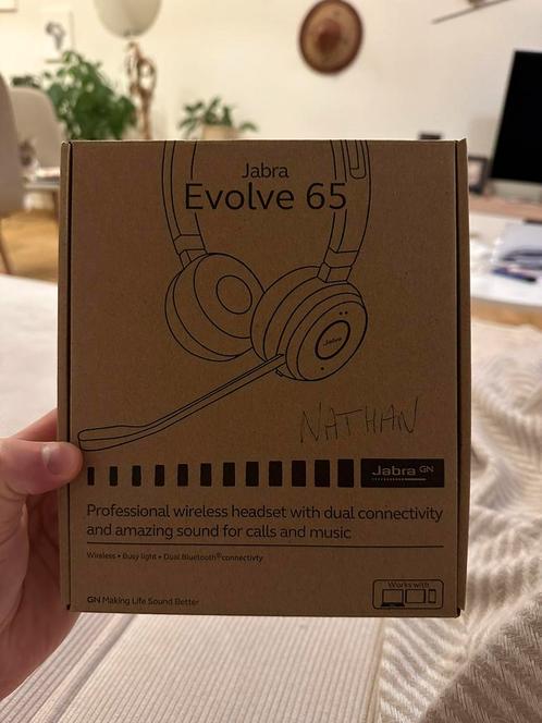 Jabra Evolve 65 MS Stereo, TV, Hi-fi & Vidéo, Casques audio, Comme neuf, Supra-aural, Autres marques, Sans fil, Bluetooth