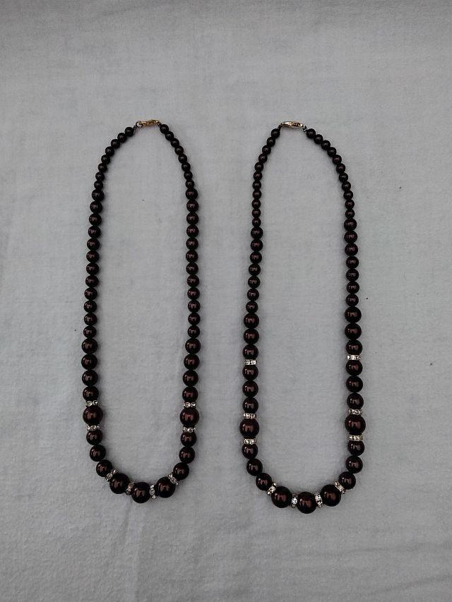 Parelsnoer, Bijoux, Sacs & Beauté, Colliers, Neuf, Brun, Enlèvement ou Envoi