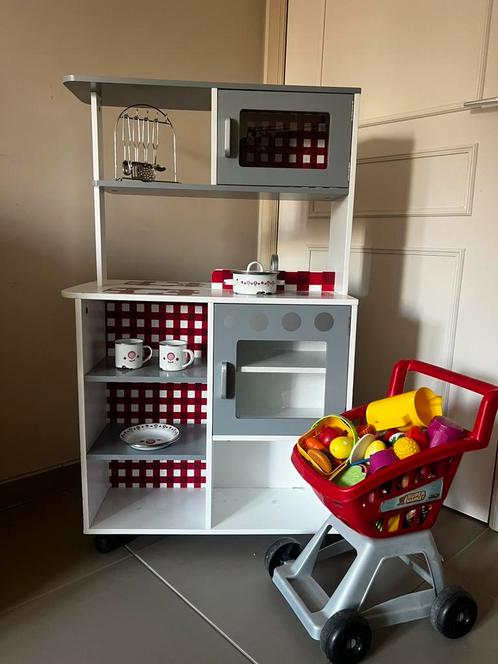 Vertbaudet houten keuken en bijbehorende accessoires, Kinderen en Baby's, Speelgoed | Speelkeukens, Gebruikt, Speelkeuken, Hout