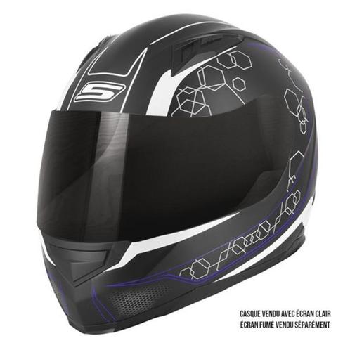 S-Line — S448 Zwartblauwe grafische integraalhelm, Motoren, Kleding | Motorhelmen, Integraalhelm, Nieuw met kaartje, Verzenden