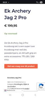 Recurve Kruisboog, Sport en Fitness, Handboogschieten, Ophalen, Zo goed als nieuw, Recurveboog