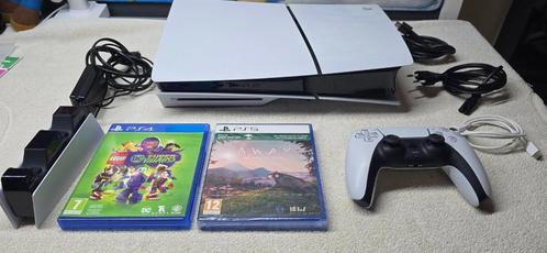 PS5 SLIM VERS.CD-CONSOLE +2 GAMES + 3 M.GARANTIE, Games en Spelcomputers, Games | Sony PlayStation 5, Zo goed als nieuw, Verzenden