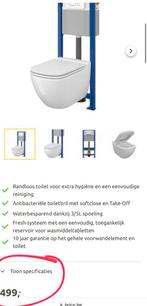 ECO Aquazuro inbouwreservoir Iris eco pack spoelrandloos, Doe-het-zelf en Bouw, Nieuw, Toilet, Ophalen of Verzenden