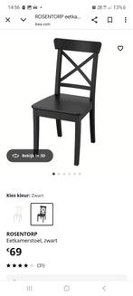 8 chaises de salle à manger noires d'un an en parfait état !, Maison & Meubles, Comme neuf, Enlèvement, Cinq, Six Chaises ou plus