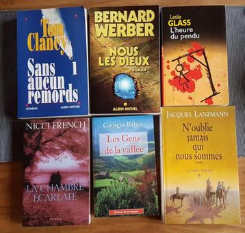 Lot de 6 livres romans grand format beschikbaar voor biedingen