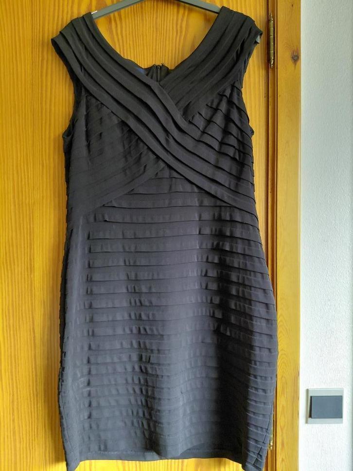 zwarte jurk, maat 46, merk Sixthsense, Kleding | Dames, Jurken, Gedragen, Maat 46/48 (XL) of groter, Zwart, Knielengte, Ophalen of Verzenden