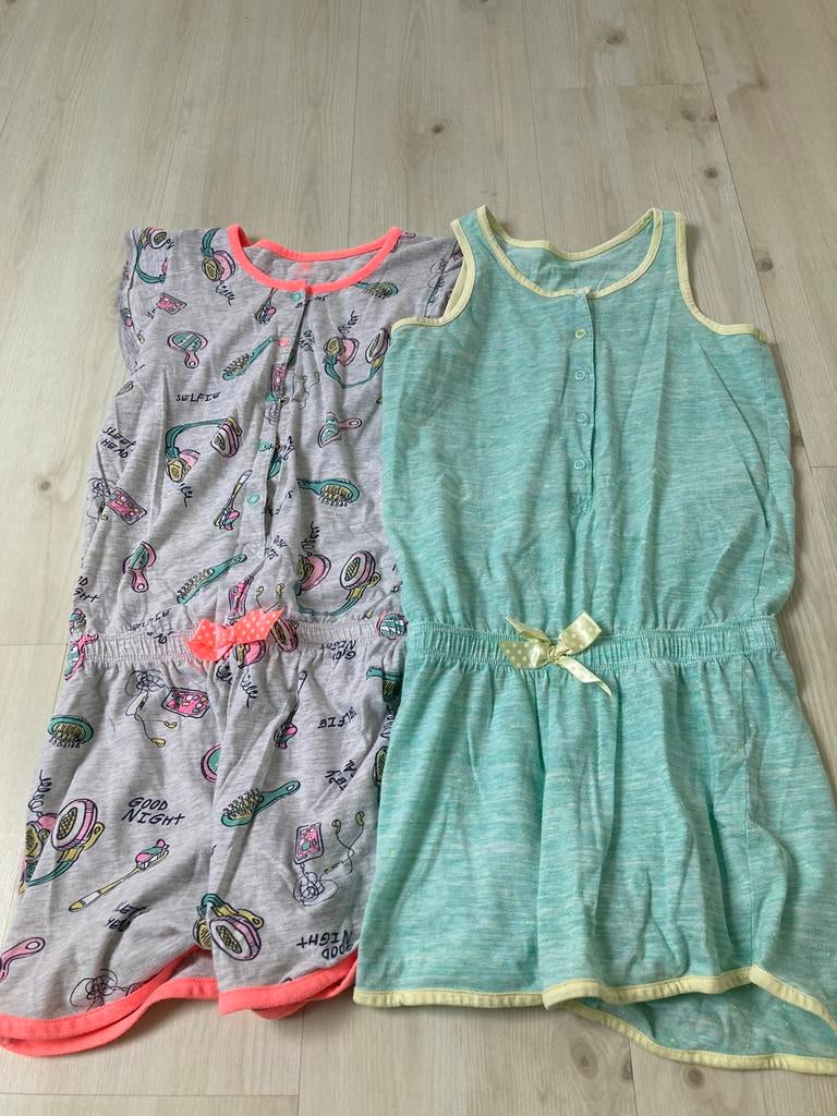 2 jumpsuit pyjama’s Hema maat 146-152, Kinderen en Baby's, Nacht- of Onderkleding, Gebruikt, Meisje, Ophalen of Verzenden