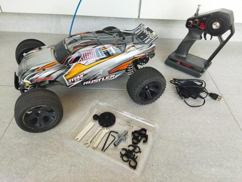 Traxxas Rustler 2wd rijklaar, Hobby en Vrije tijd, Modelbouw | Radiografisch | Auto's, Gebruikt, Auto offroad, Elektro, Schaal 1:10