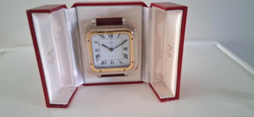 Cartier Klok + Wekker  Goud+ Stainless +Cartier Box., Antiek en Kunst, Antiek | Klokken, Ophalen of Verzenden