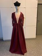 Lange bordeaux jurk 19de eeuw Belle Epoque Ensor maat 34-36, Zo goed als nieuw, Kleding, Maat 36 (S), Ophalen