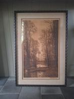 Vintage grote ets van Eugène Delatre, Ophalen of Verzenden
