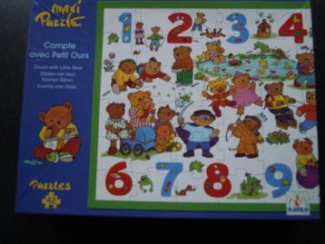 Djeco maxi puzzel, leren tellen met de beren