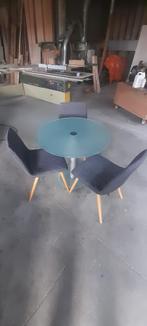 tables en verre + chaises, Rond, Verre, Enlèvement, Utilisé