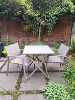 Tuinset - 1 tafel en 2 stoelen, Aluminium, Zo goed als nieuw, Tuinset, Ophalen