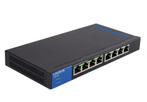 LINKSYS LGS108P. 8-PORT GIGABIT PoE + SWITCH, Computers en Software, Netwerk switches, Ophalen, Zo goed als nieuw