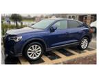 Audi Q3 sportback e-tron, Auto's, Audi, Automaat, 42 g/km, Blauw, Leder en Stof