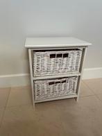 Kastje met 2 rieten manden, Huis en Inrichting, Ophalen, Minder dan 50 cm, Gebruikt, 1 of 2 laden