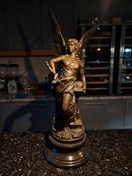 ️ Groot bronzen beeld „Gevleugelde engel met zwaard” — 74, Antiek en Kunst, Antiek | Brons en Koper, Ophalen, Brons